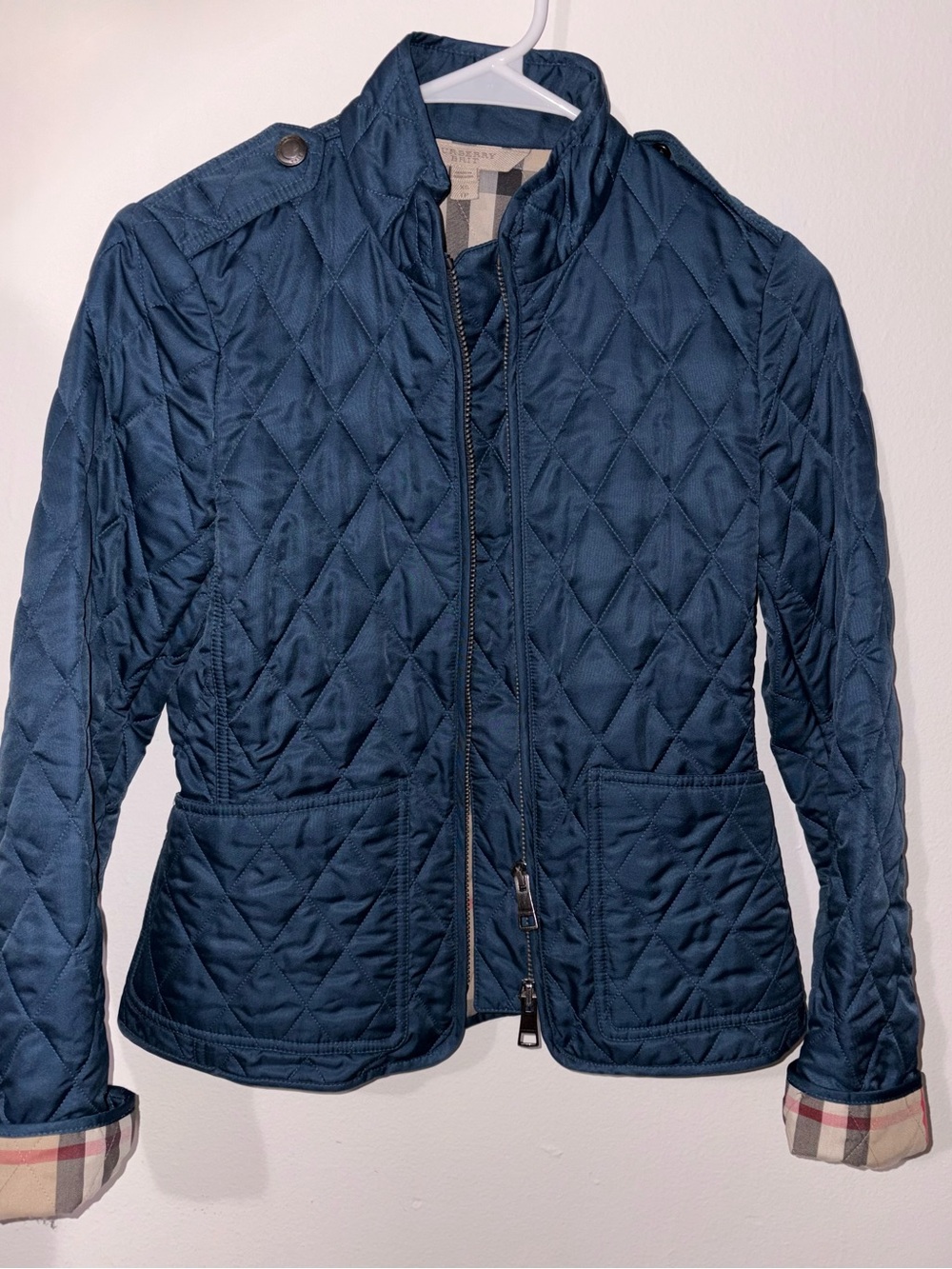 Burberry Brit Quilted Navy Blue Women's Puffer Jacket Size XS TP - Used